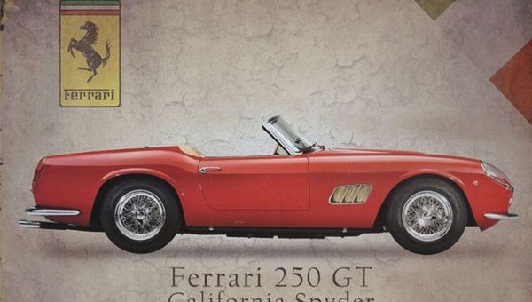 Ferrari 250 GT california spyder metal poster sign plaque