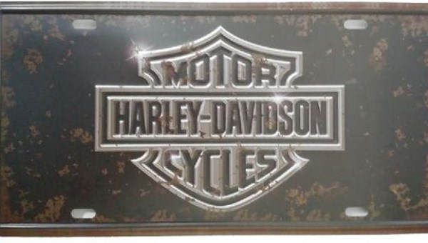 Version 2.0 Harley Davidson motorcycles motorbike cruiser emobossed feel tin poster sign plaque